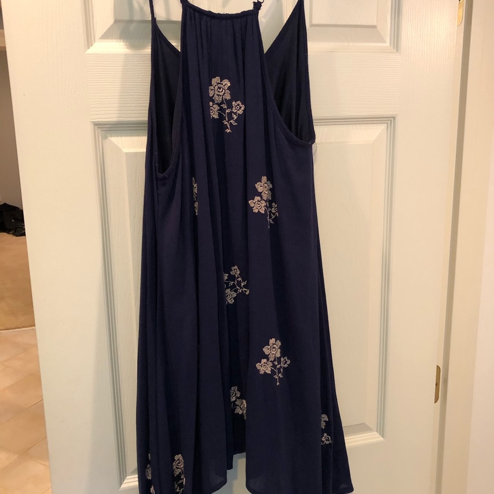 Navy Patterned Dress - Picture 2 of 3